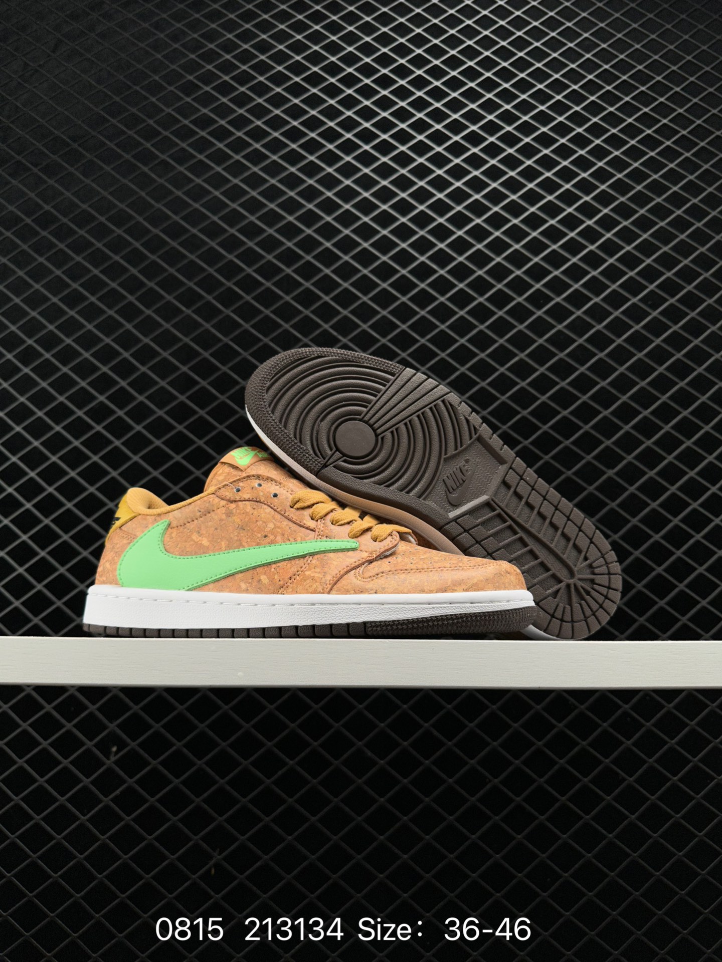 fragment design x Travis Scott x Nike Air Jordan 1 Low OG SP”Black/Green Toe“